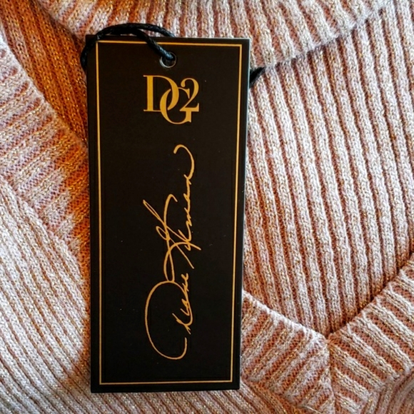 DG2 by Diane Gilman - Sweater - Sparkly Mauve Silver Metallic Threads - 1X - NWT - Picture 13 of 16